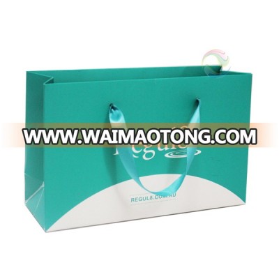 Matt White Custom Llogo Small Garment T-shirt Packaging Paper Bags